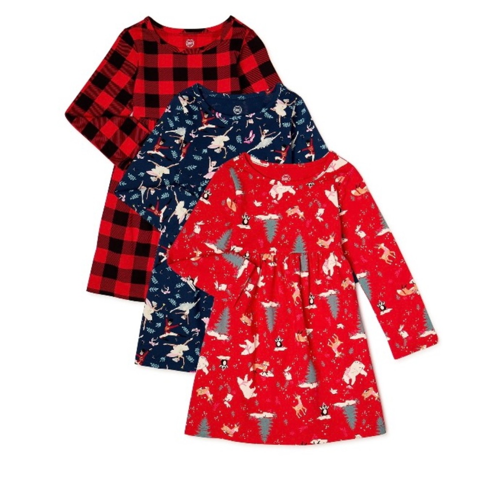 Wonder Nation Size 18 month Girls Winter/Christmas dresses